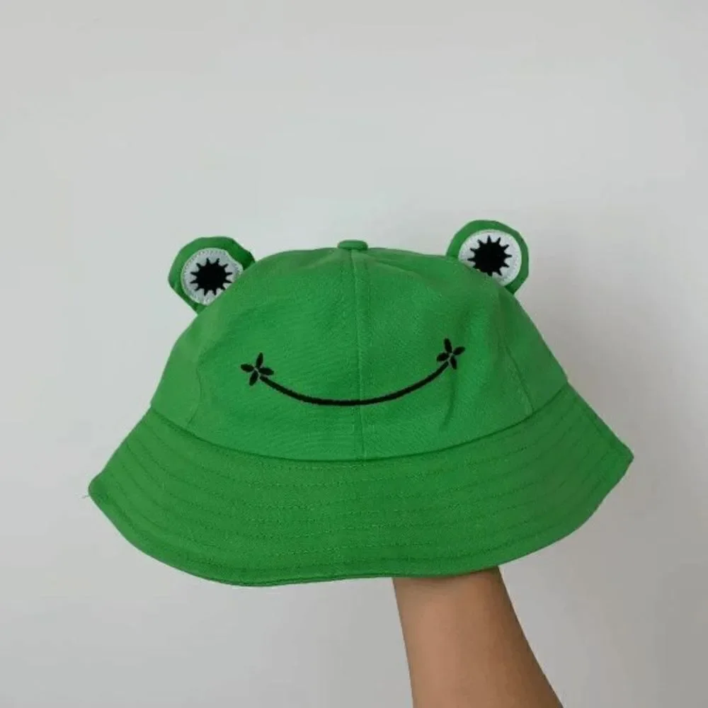 Frog Bucket Sun Wide Brim Fun Hat for Children Girls or Boys